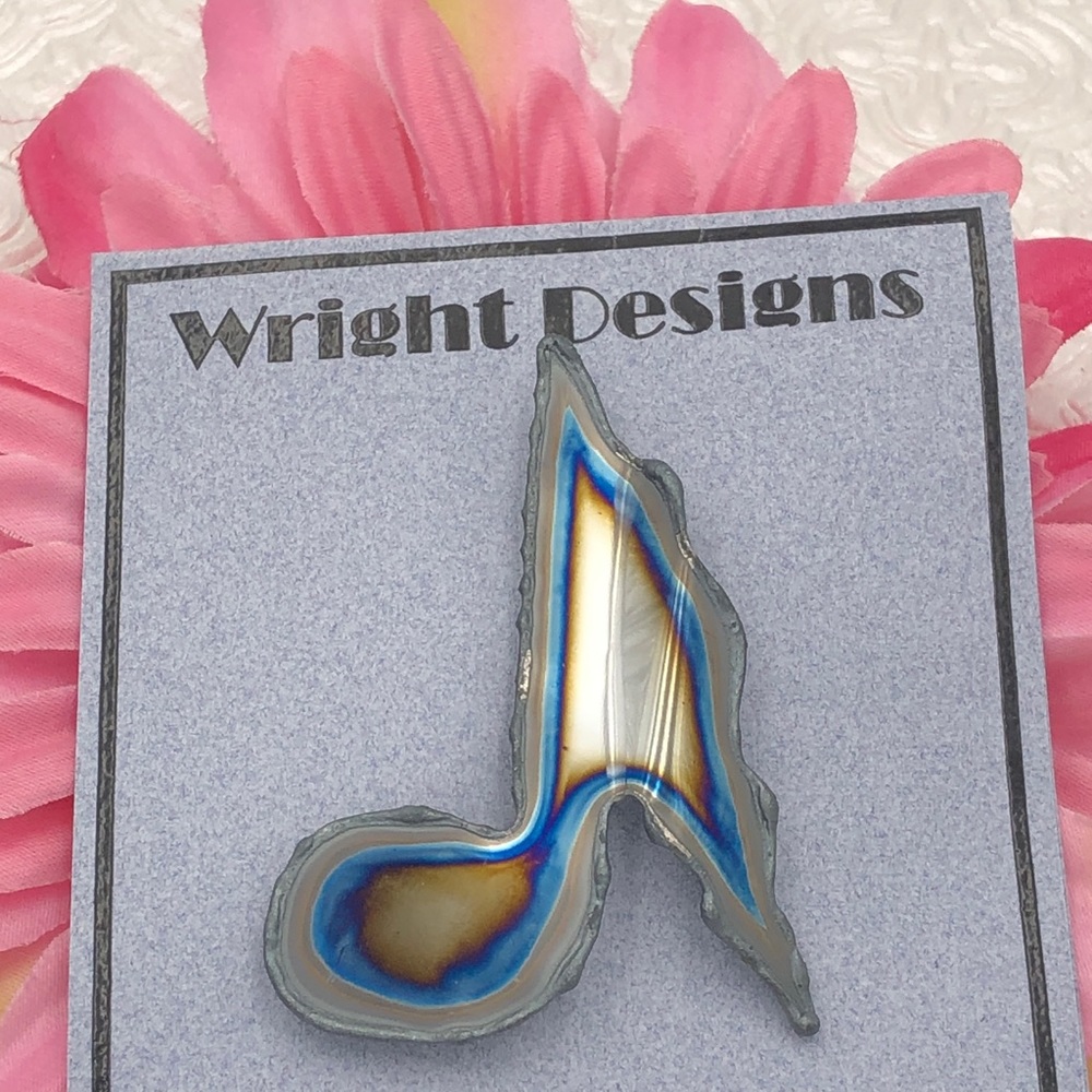 🌼 Music Note Metal Artesian Handmade Pin Brooch